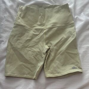 ALO Yoga Yellow Athletic Shorts with Compression Fit